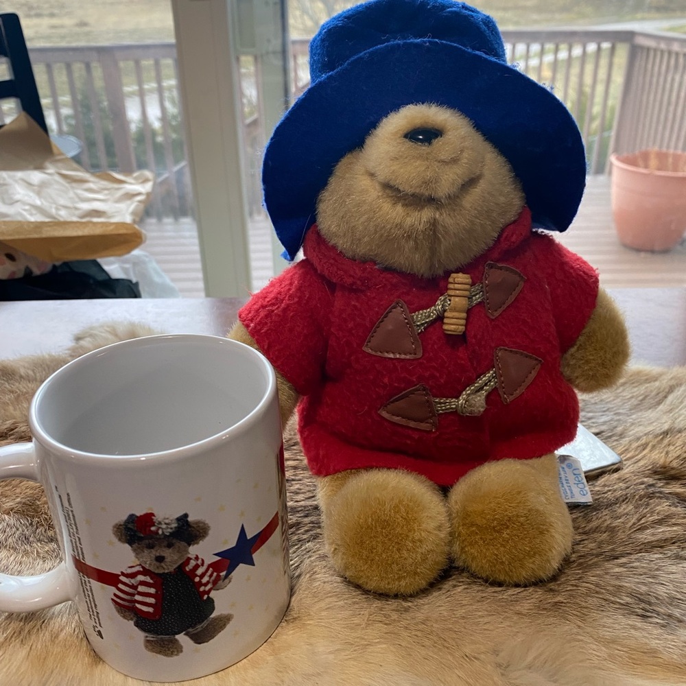Boyd’s Bear vintage mug. Red, white, & blue w/yellow stars stuffed bear for free